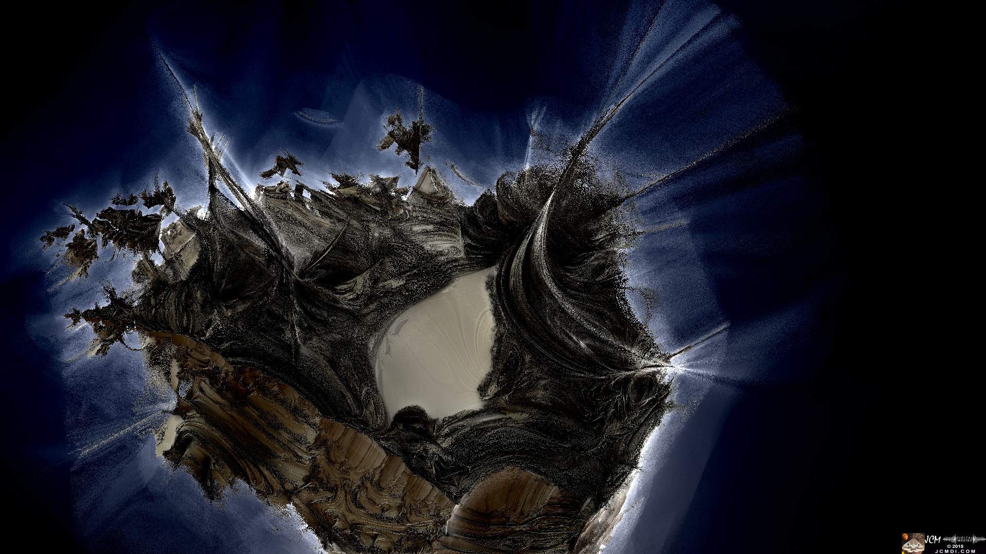 Aurora Explosion Fractal image made in Mandelbulb 3D JCMDI.COM